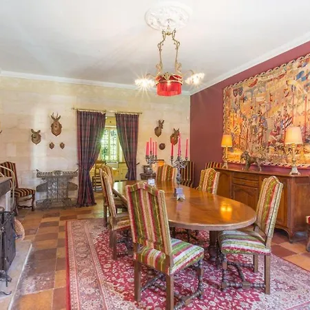 Сasa de vacaciones Chateau Sleeps 12 Pool Wifi Blesignac